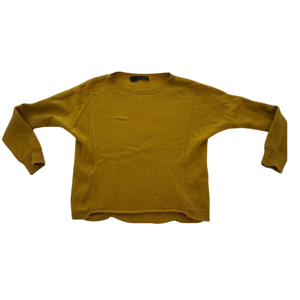 360 Cashmere Sweater Womens Small Mustard Yellow 100% Cashmere‎ High Low Hem